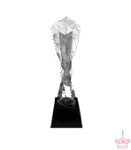 Clear Twisted Crystal Trophy