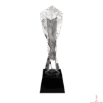 Clear Twisted Crystal Trophy