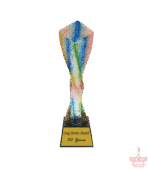Colourful Twisted Crystal Trophy
