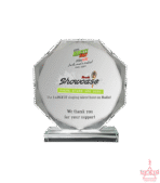 Clear Polygon Crystal Plaque