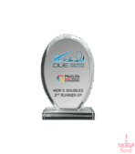 Clear Oval Crystal Plaque