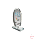 Clear Oval Crystal Plaque - Image 2