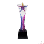 Colourful Star Crystal Trophy