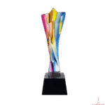 Colourful Shooting Star Crystal Trophy