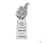 Thumb-Up Crystal Trophy