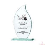 Flame Shape Glass Plaque