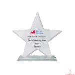 Star Shape Glass Plaque