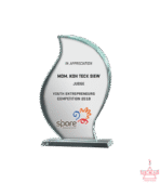 Flame Shape Glass Plaque - Image 2