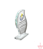 Flame Shape Glass Plaque - Image 3