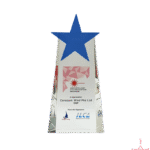 Blue Star Crystal Trophy