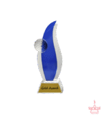 Flame Shaped Crystal Trophy - Image 2