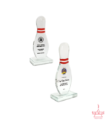 Bowling Pin Glass Plaque