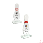 Bowling Pin Glass Plaque