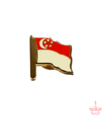 Singapore Flag Collar Pin