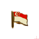 Singapore Flag Collar Pin
