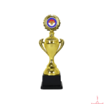 Plastic Cup Trophy with Lid and Logo Holder - TC-3014